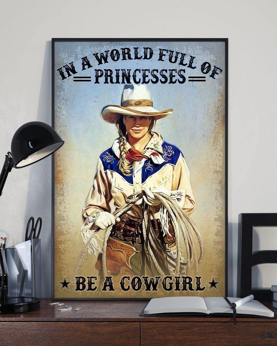 Be A Cowgirl Print Perfect – Best Idea Gift , Gift For Home Decor, Gift For Family – Horizontal Canvas Matte Canvas Wall Art