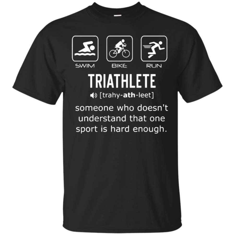 Funny Triathlon Shirt- Triathlete Definition Swim Bike RunBuy Funny ...