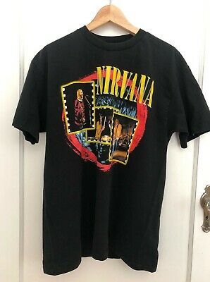 Vintage Nirvana Live Tee T – Shirt Kurt Cobain Band Rare 90s 6863