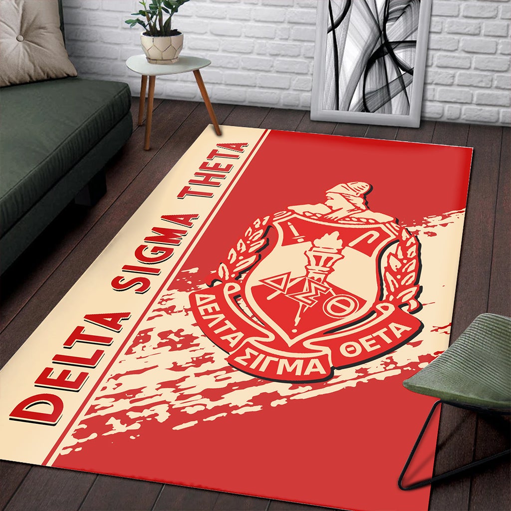 Wonderprint Area Rug Delta Sigma Theta Area Rug Quarter Style Lt10