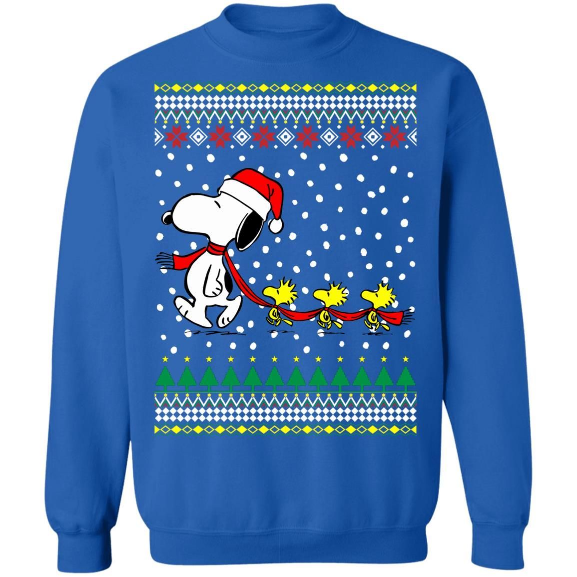 Snoopy And Woodstock Christmas Sweater Ls Hoodie – Wildzill_Store