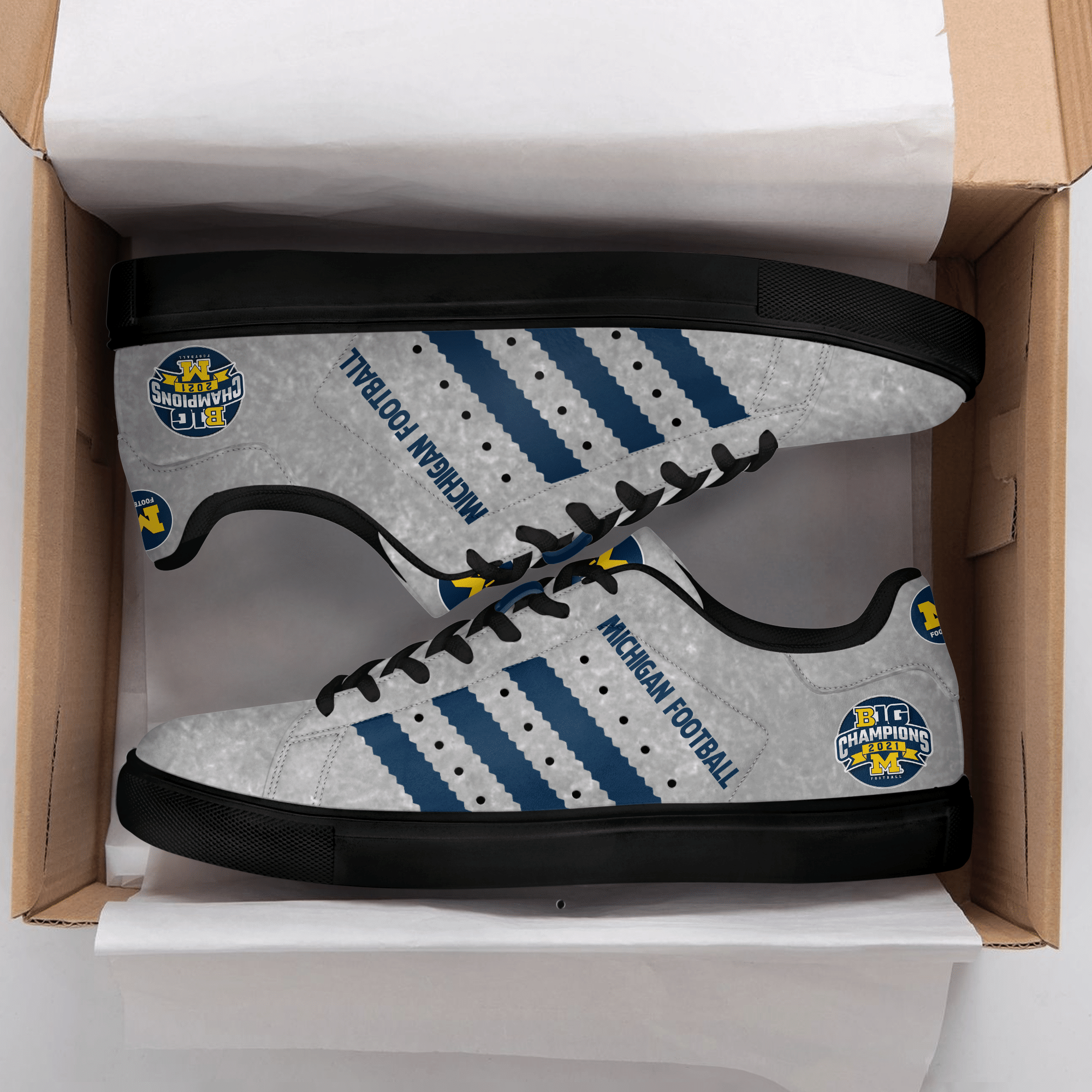 Michigan Wolverines Big10 Champion Low Top Shoes V8