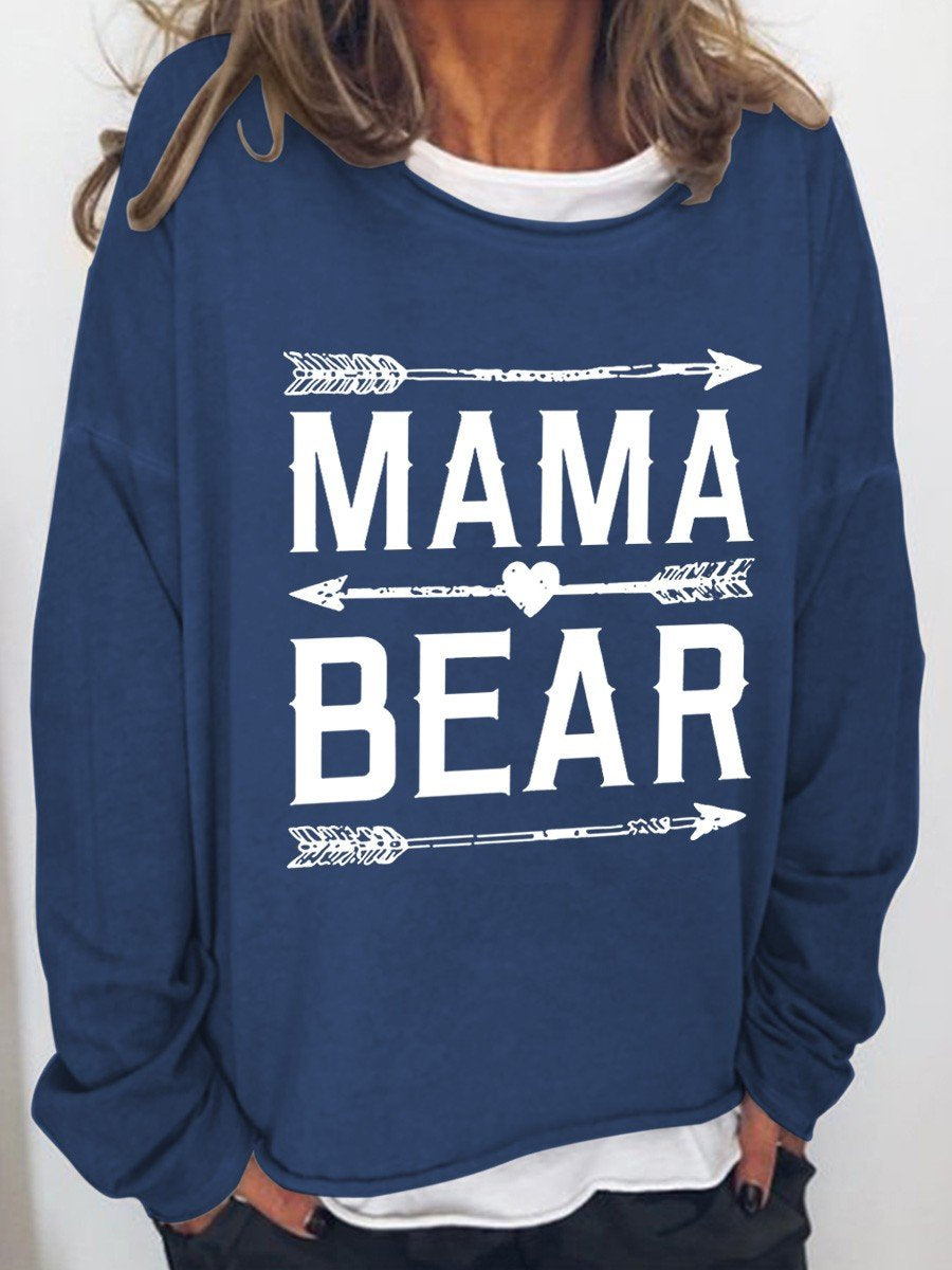 Women Mama Bear Gift Long Sleeve Top