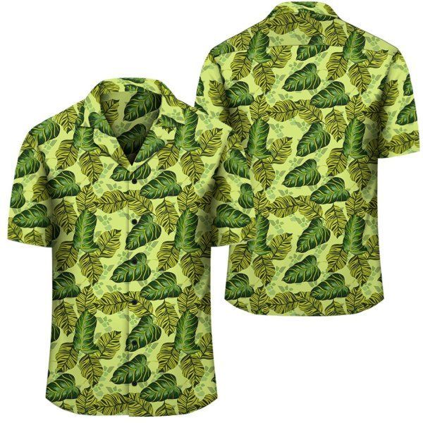 Tropical Green Hawaiian Shirt 1