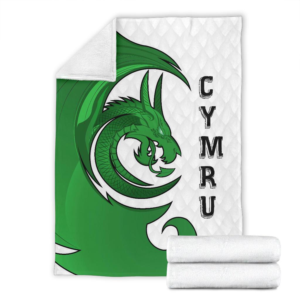 Welsh Premium Blanket – Welsh Myth Dragon Green A02