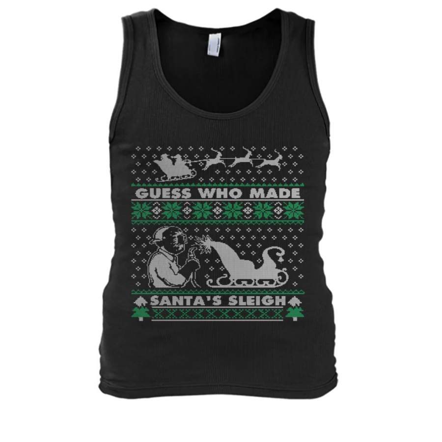 Ugly Christmas Welder Shirt Funny Xmas Unisex Tank Top