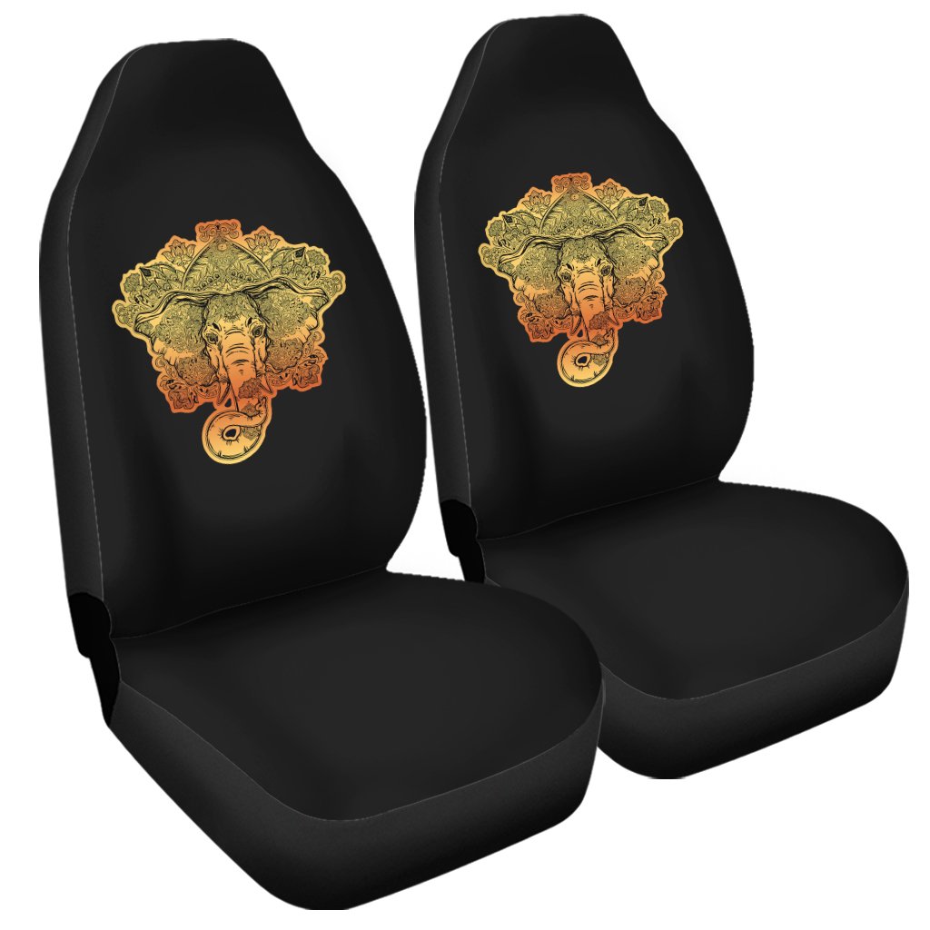 Indian Tribal Spiritual Elephant Print Universal Fit Car Seat Covers