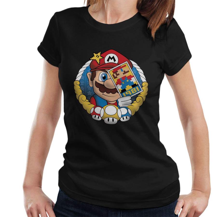 Super Mario Origin Jumpman 1981 Women’s T-Shirt