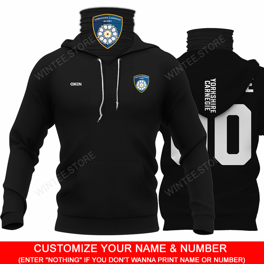 15YorkshireCarnegie001 |HoodieMask| CUSTOMIZE YOUR NAME & NUMBER | HOT SALE 3D PRINTED