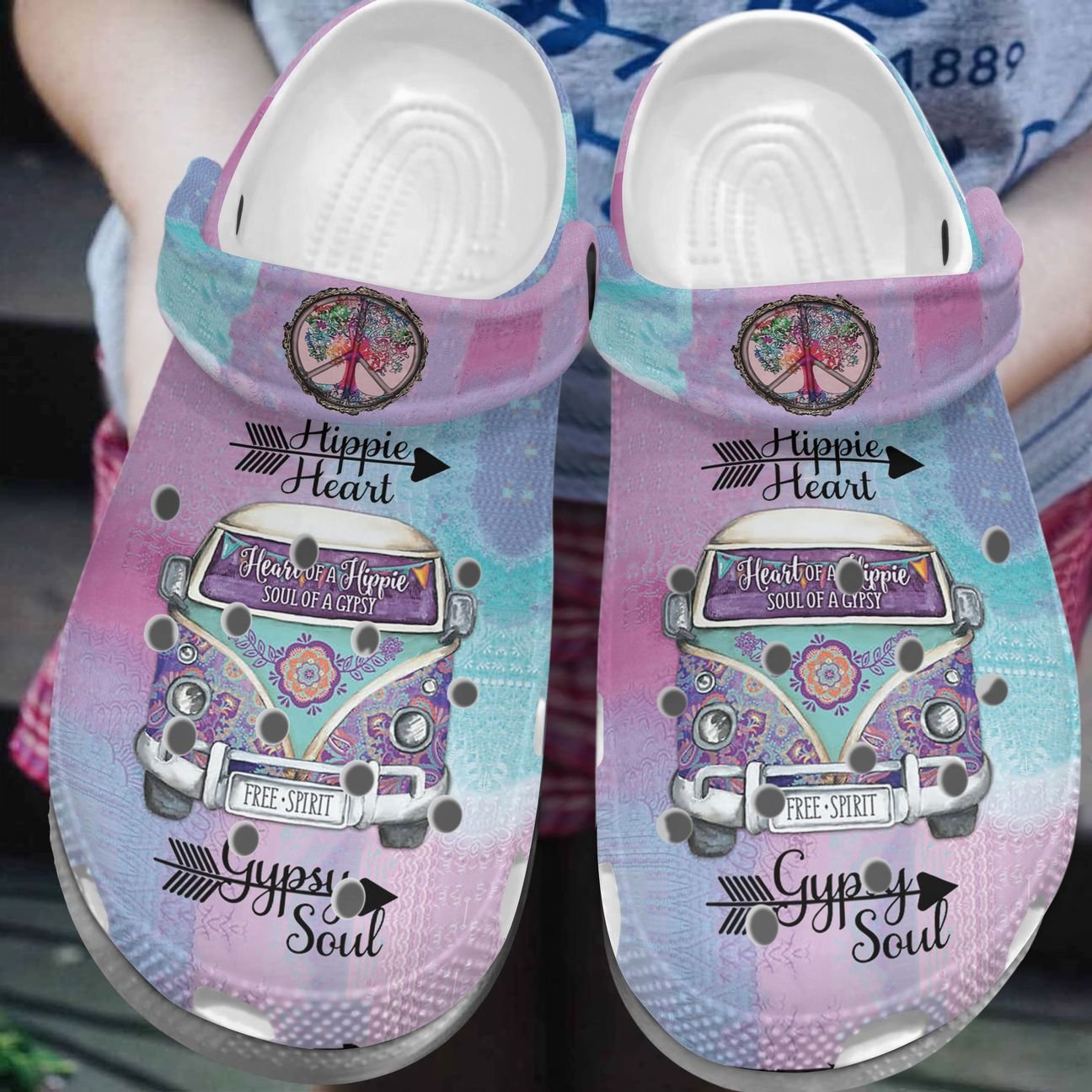 Hippie Personalize Clog, Custom Name, Text, Fashion Style For Women, Men, Kid, Print 3D Gypsy Soul