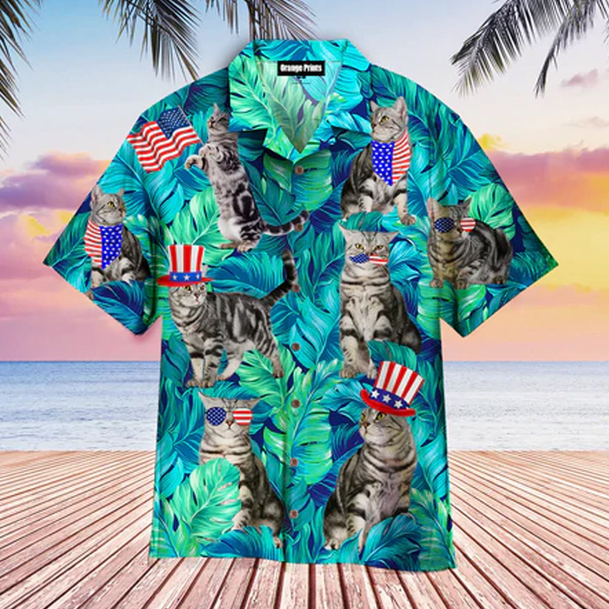 Of July Independence Day Cat Lover Hawaii Shirt Ha86628