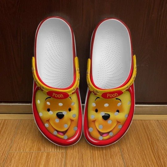 Pooh Bear Character Winnie The Pooh Cartoon I Gift Rubber Crocs Crocband Clogs, Comfy Footwear