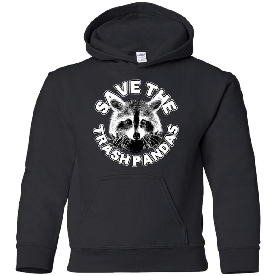 AGR Save the Trash Pandas Raccoon Animal T-shirt Youth Pullover Hoodie