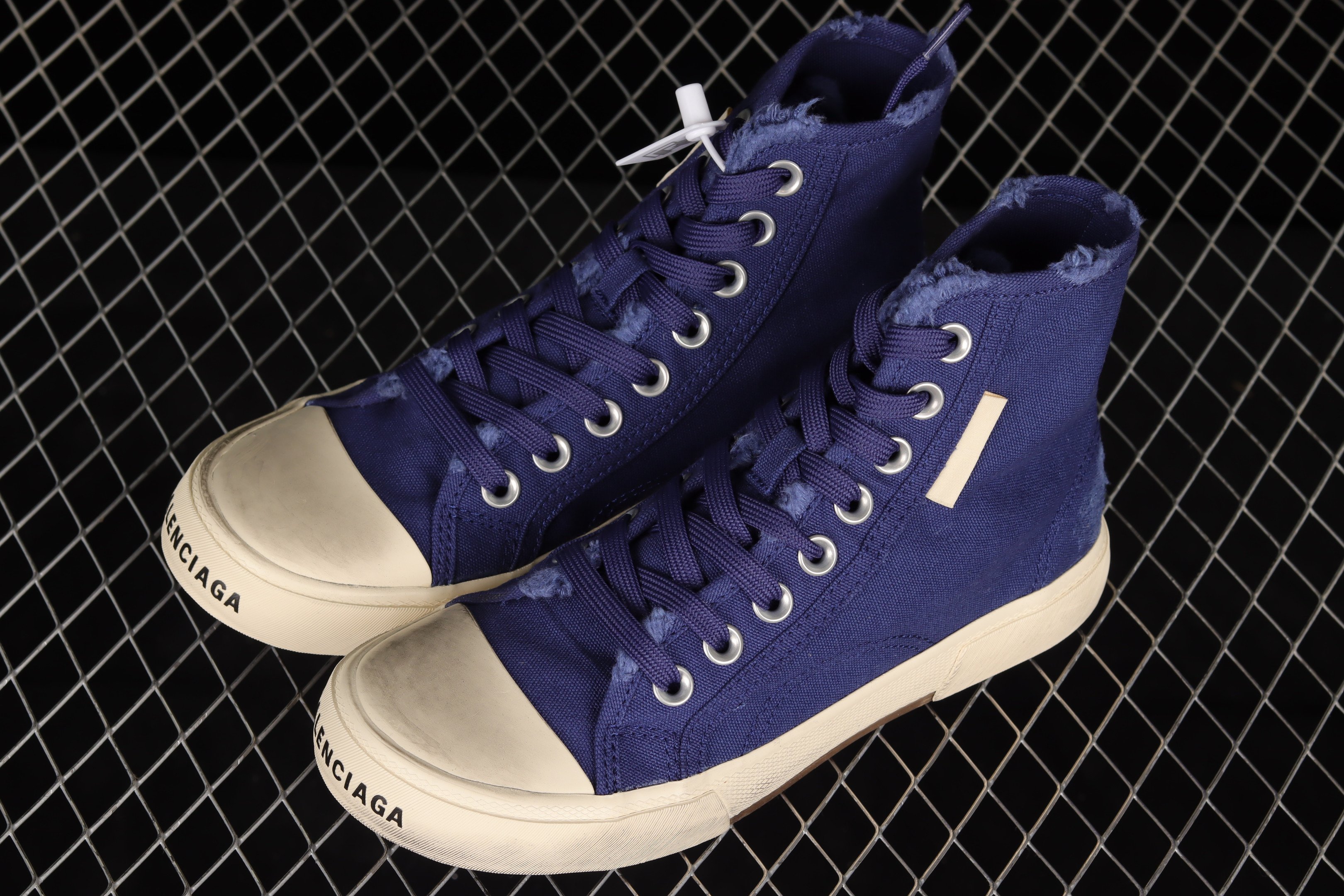 Balenciaga Paris High Top Shoes Sneakers In Navy SNK545992736