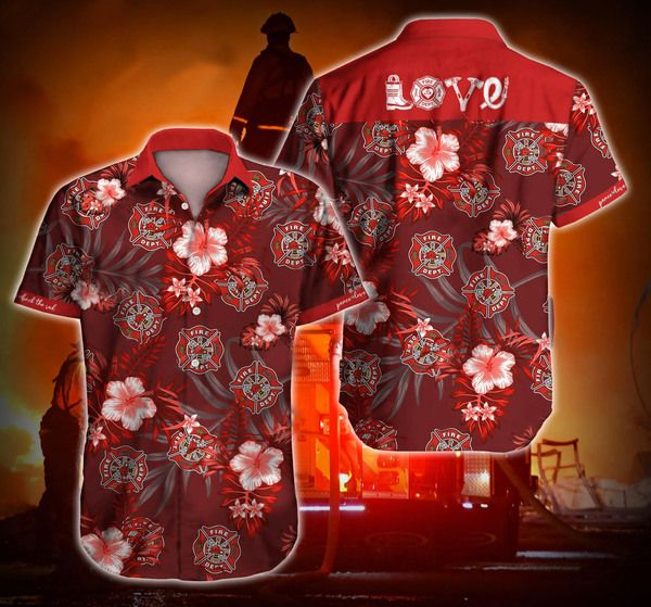 Firefighter Hawaiian Shirt Ha47436