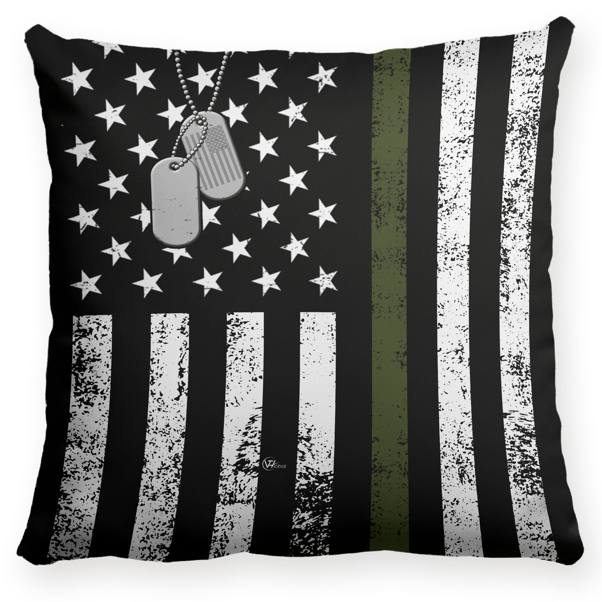 Us Military Soldier Veteran Thin Green Line Throw Pillow Home Decor