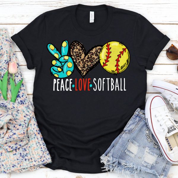 Peace Love Softball Tee