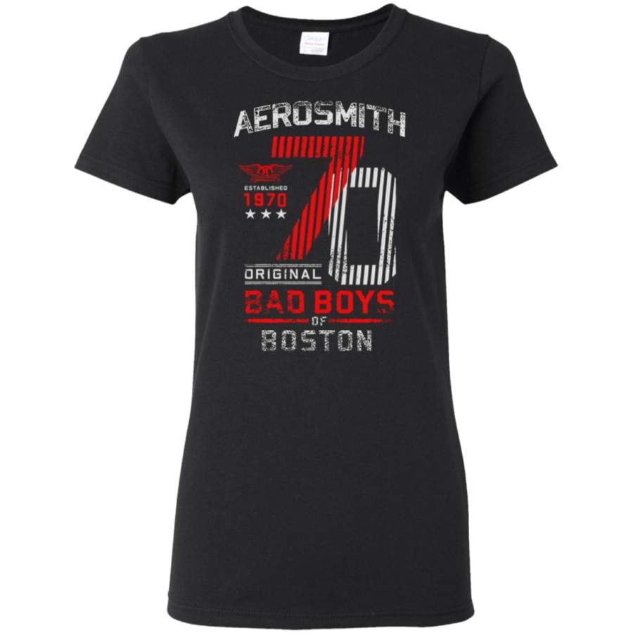 AGR Aerosmith Est 1970 Bad Boys of Boston Retro Tee Womens T-Shirt