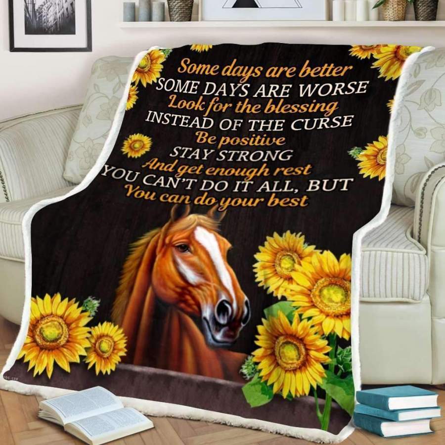 Blanket Gift For Horse Lovers Be Positive Stay Strong