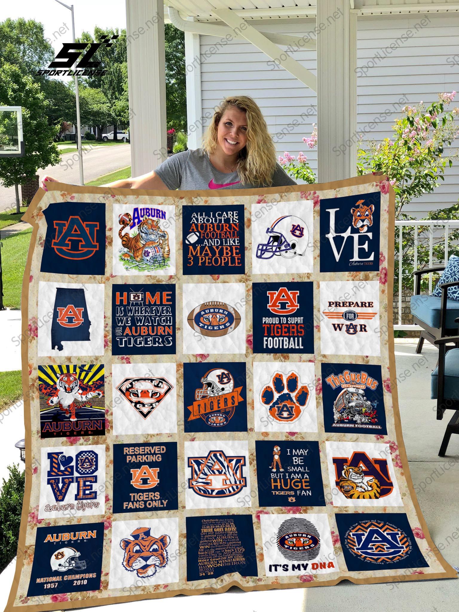 Auburn Tigers Quilt Blanket 04