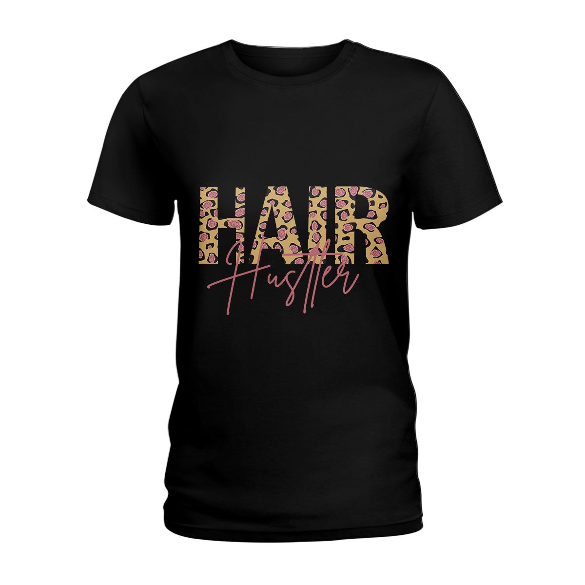 Hair Hustler Leopard Ez09 0809 Ladies T-Shirt