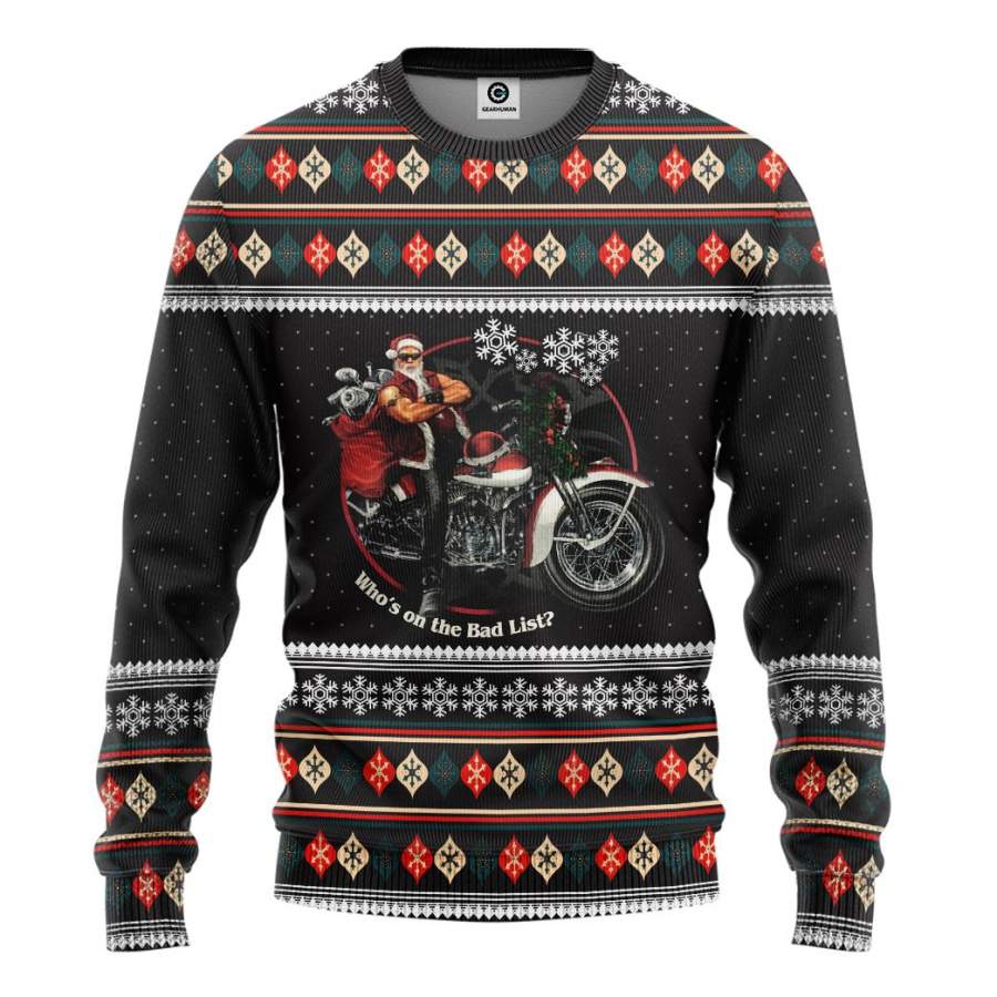 Gearhuman 3D Harley Davidson Christmas Custom Sweatshirt Apparel