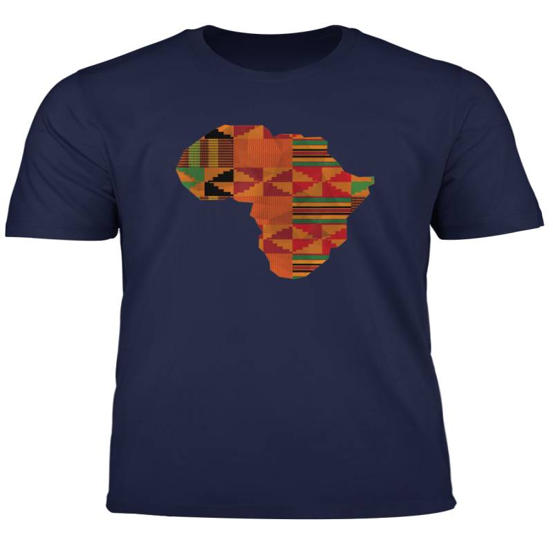 Africa Pattern African Kente Map Of Africa T Shirt