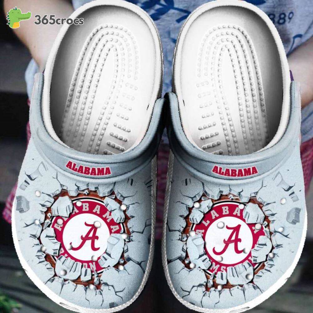 Alabama Crimson Tide Football Ncaa Adults Crocss Clog Shoes