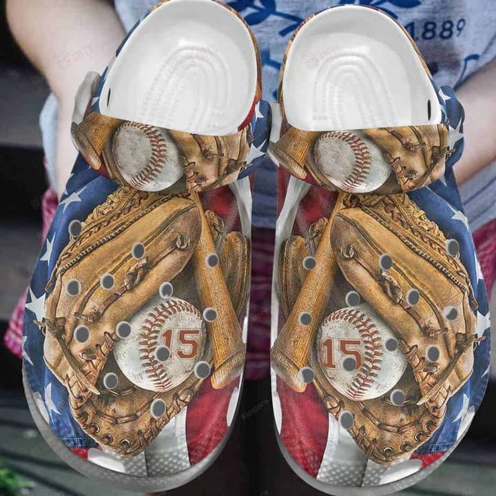America Flag Baseball Crocss Classic Clogs Shoes