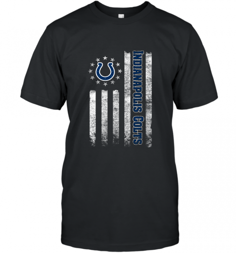 American Flag Football Sports Indianapolis Colts T-Shirt