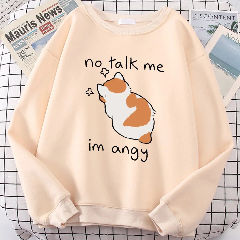 Angy Kitty Cat Sweatshirt