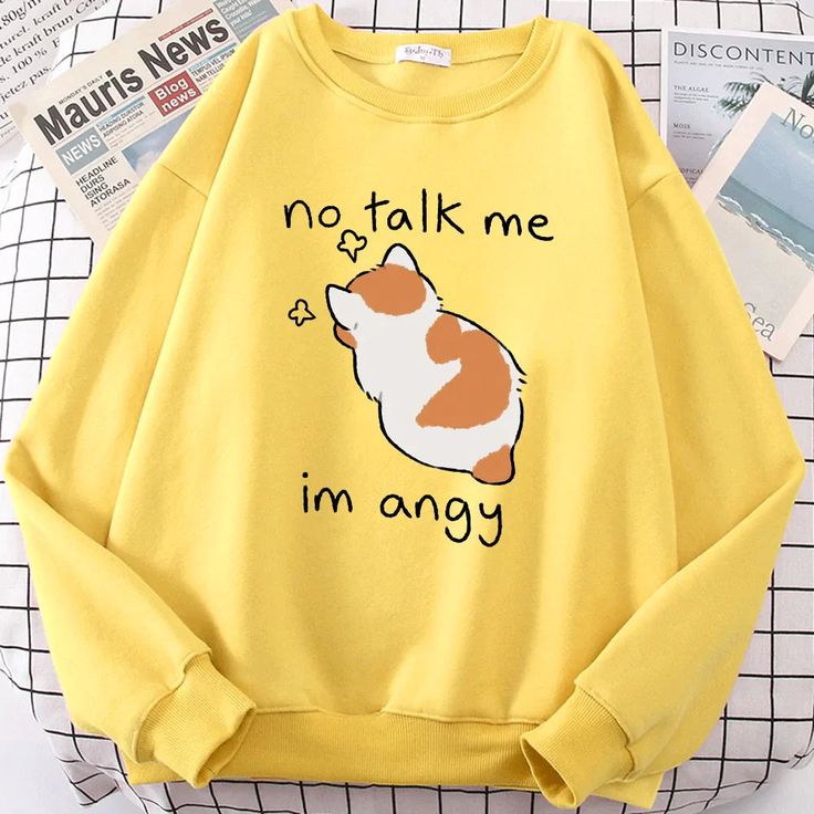 Angy Kitty Cat Sweatshirt T8