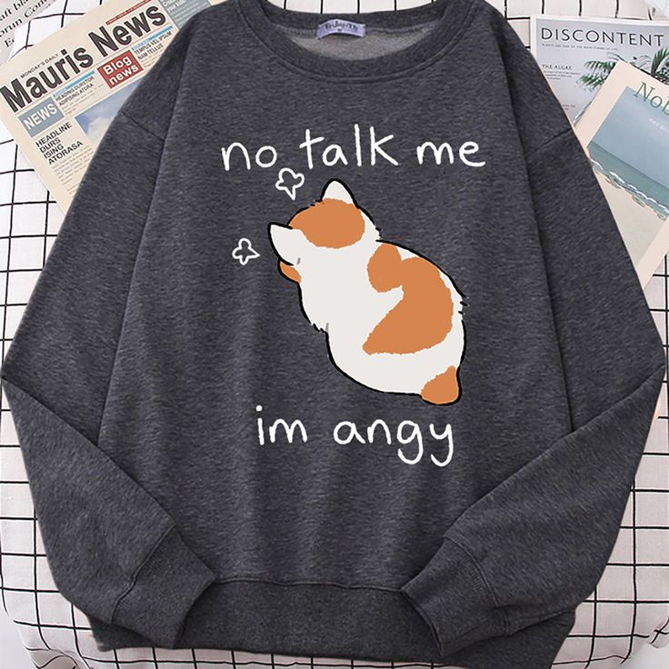 Angy Kitty Cat Sweatshirt T9