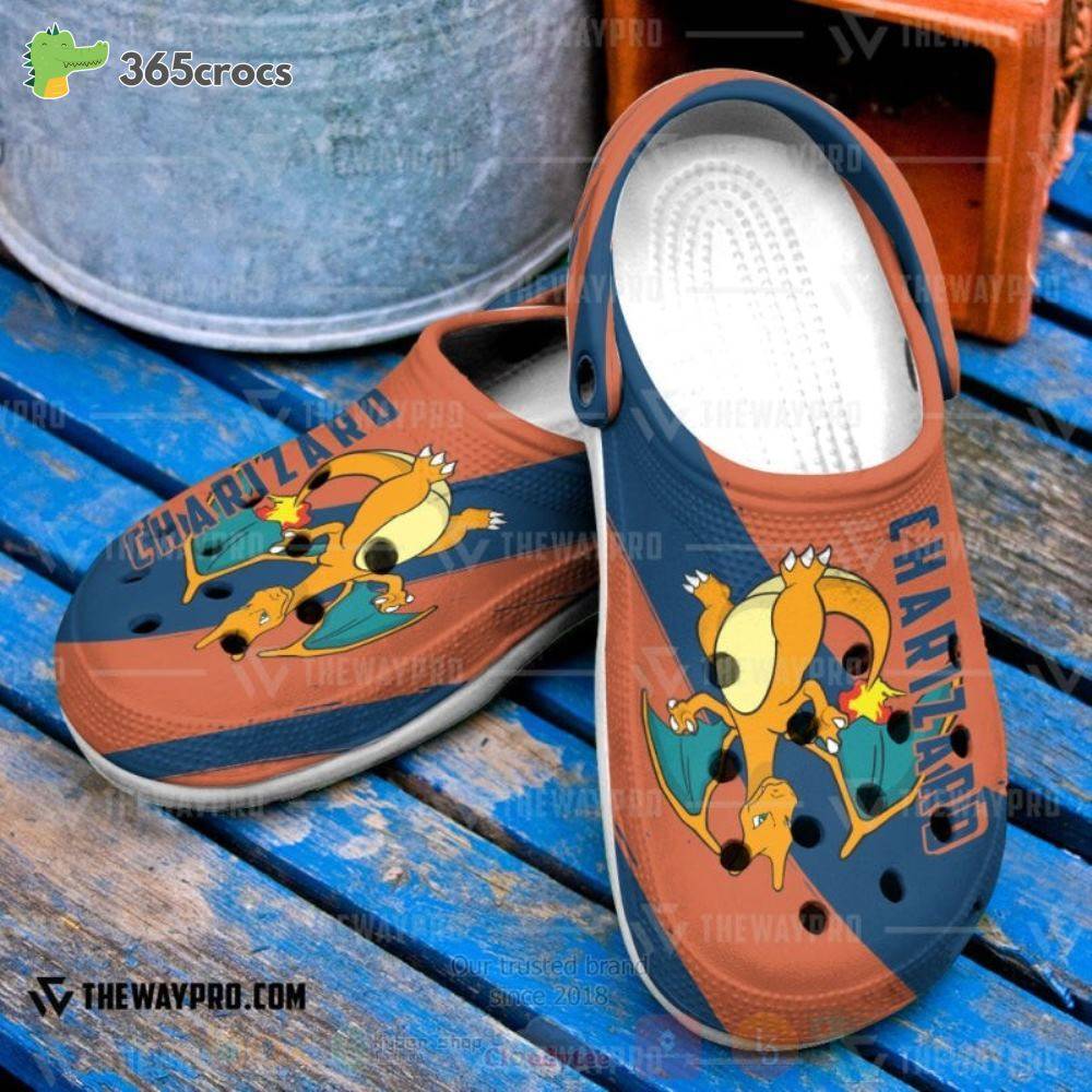 Anime Pokemon Charizard Inspired Crocss Clog Shoes