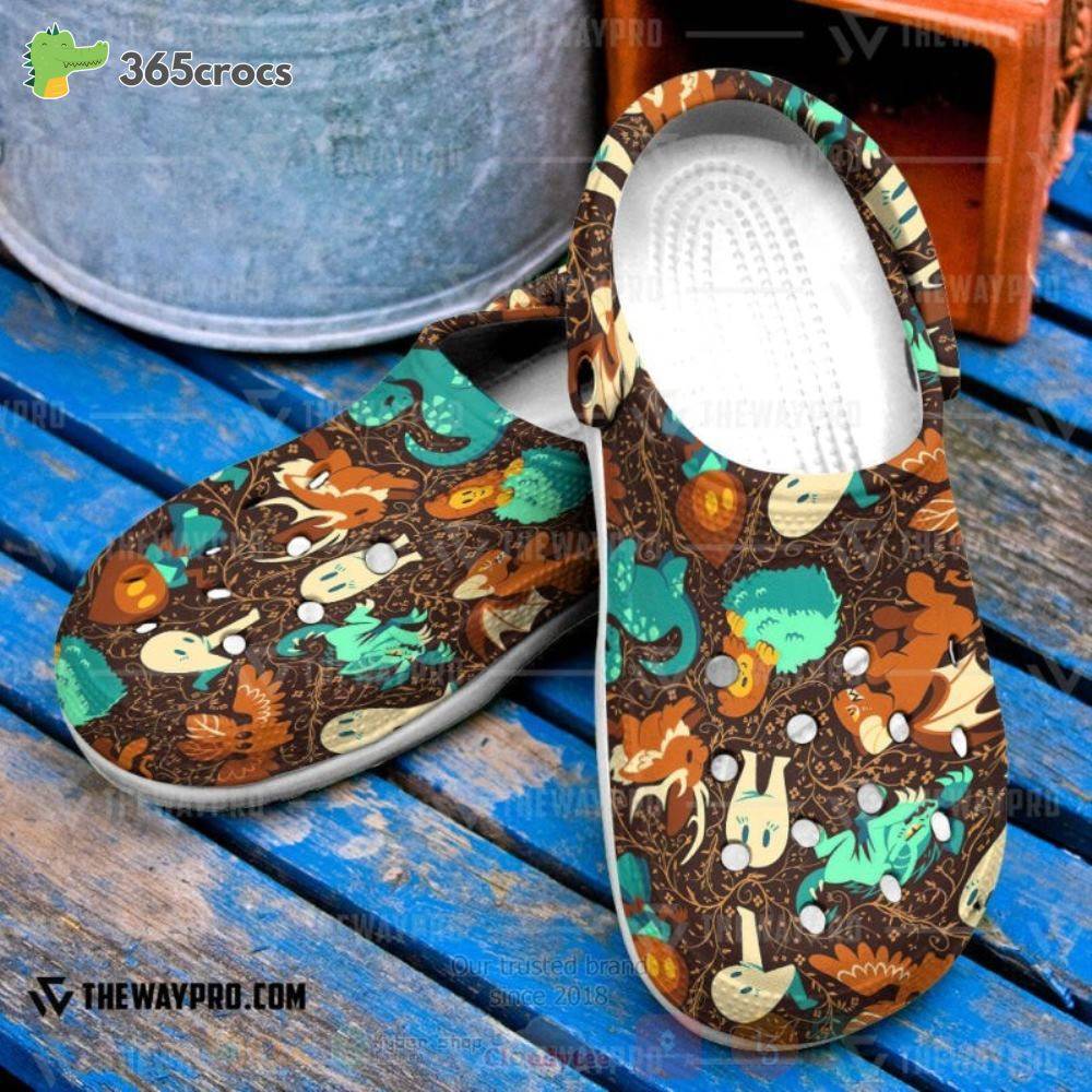 Anime Pokemon Colorful Cryptids Inspired Crocss Clog Shoes