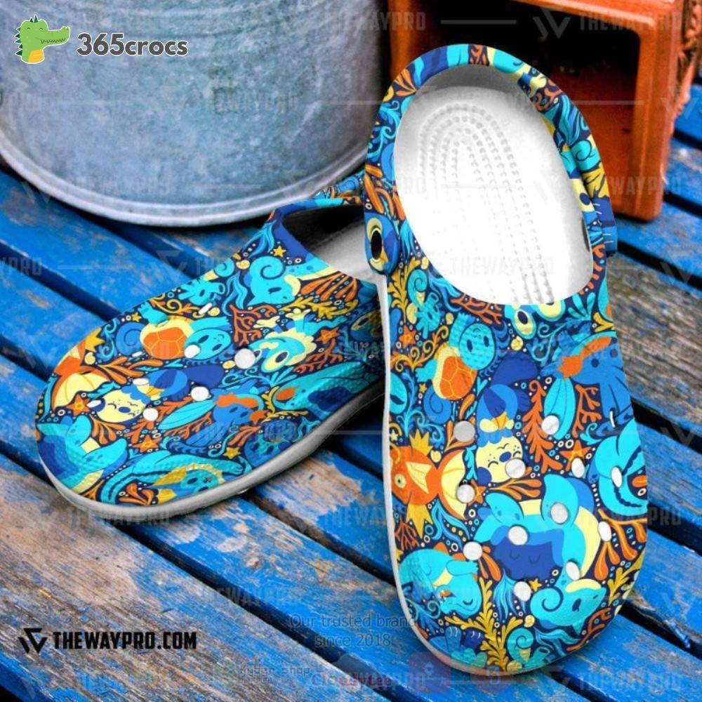 Anime Pokemon Water Inspired Crocss Clog Shoes