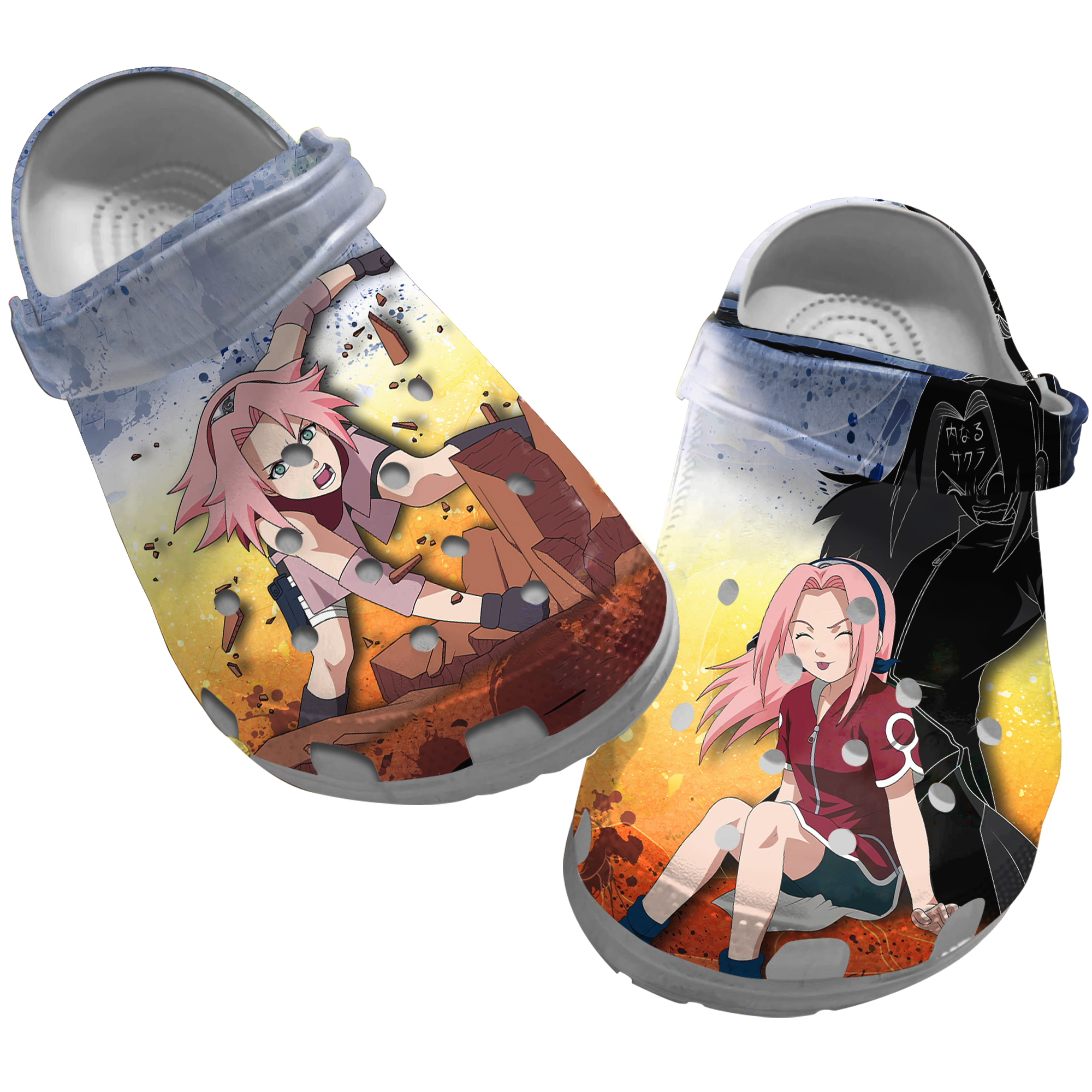 Anime Sandals, Haruno Sakura Clogs, Haruno Sakura Clog Shoes Unisex, Anime Clogs, Haruno Sakura, Naruto Clogs