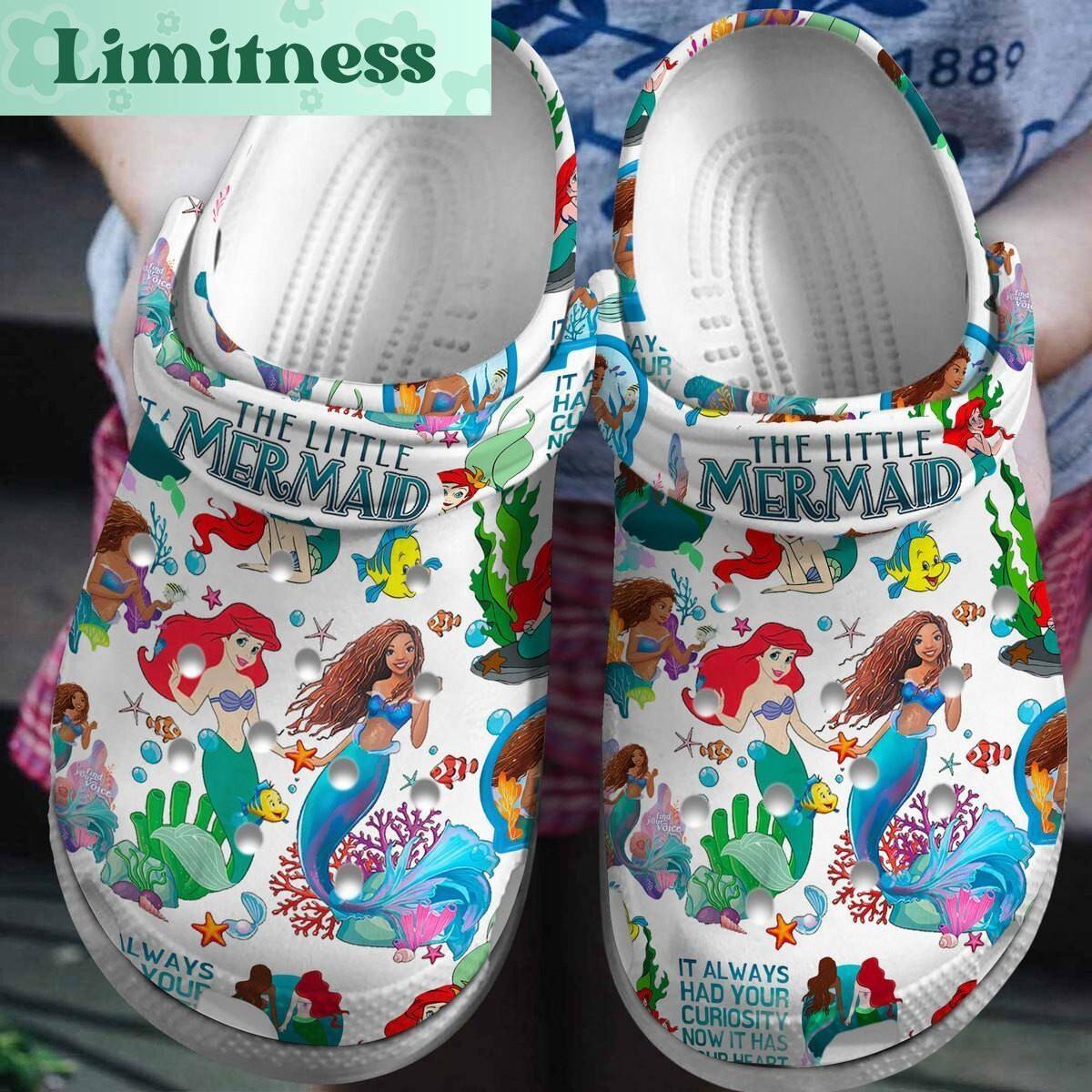 Ariel Princess Disney Women Clogs Little Mermaid Inspired Summer Shoes