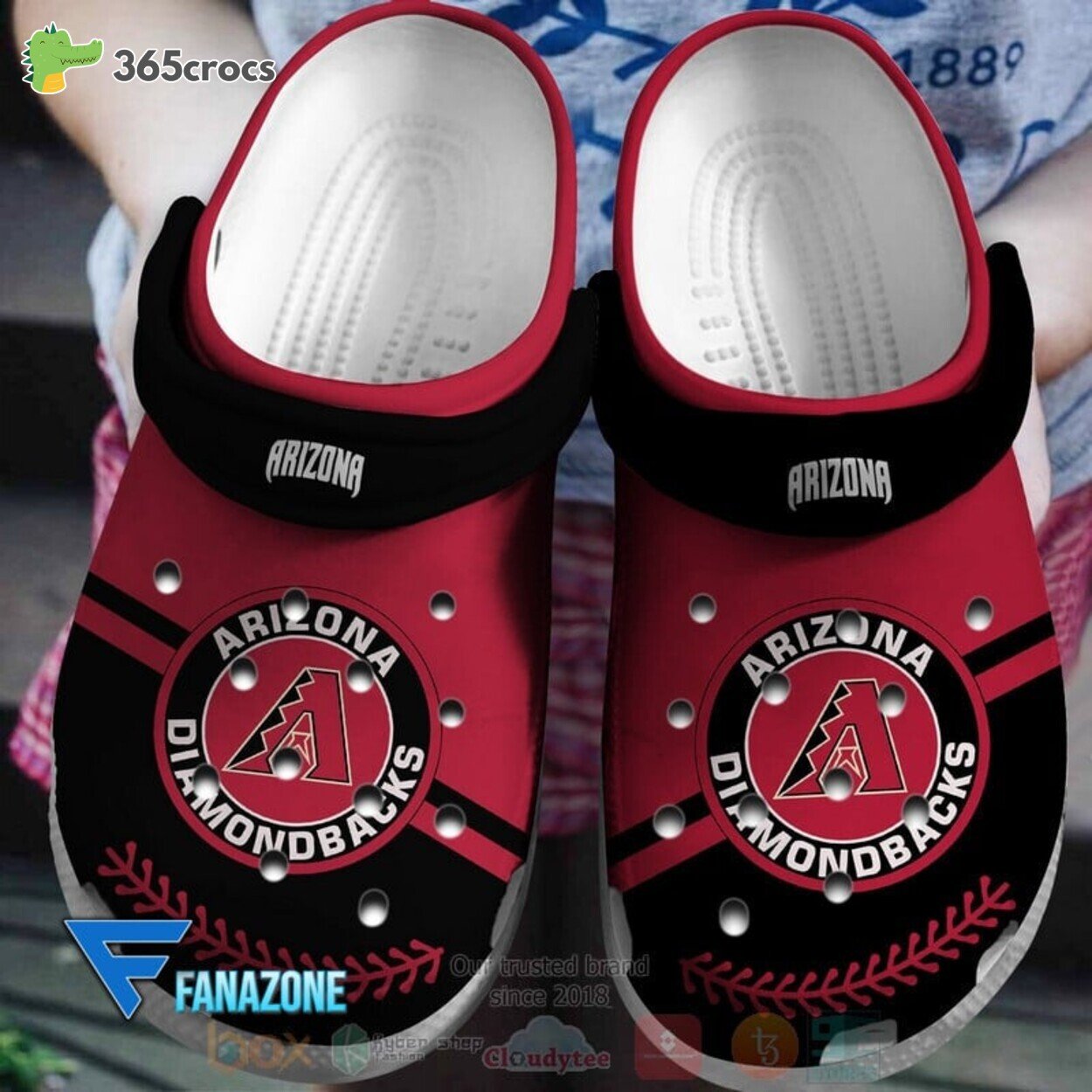 Arizona Diamondbacks RedBlack MLB Sport Crocss Clogs Shoes Comfortable