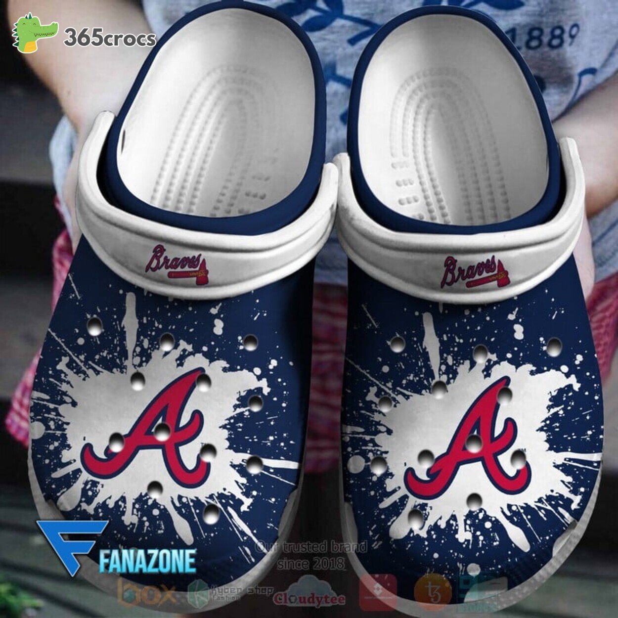 Atlanta Braves MLB Sport Crocss Clogs Shoes Comfortable