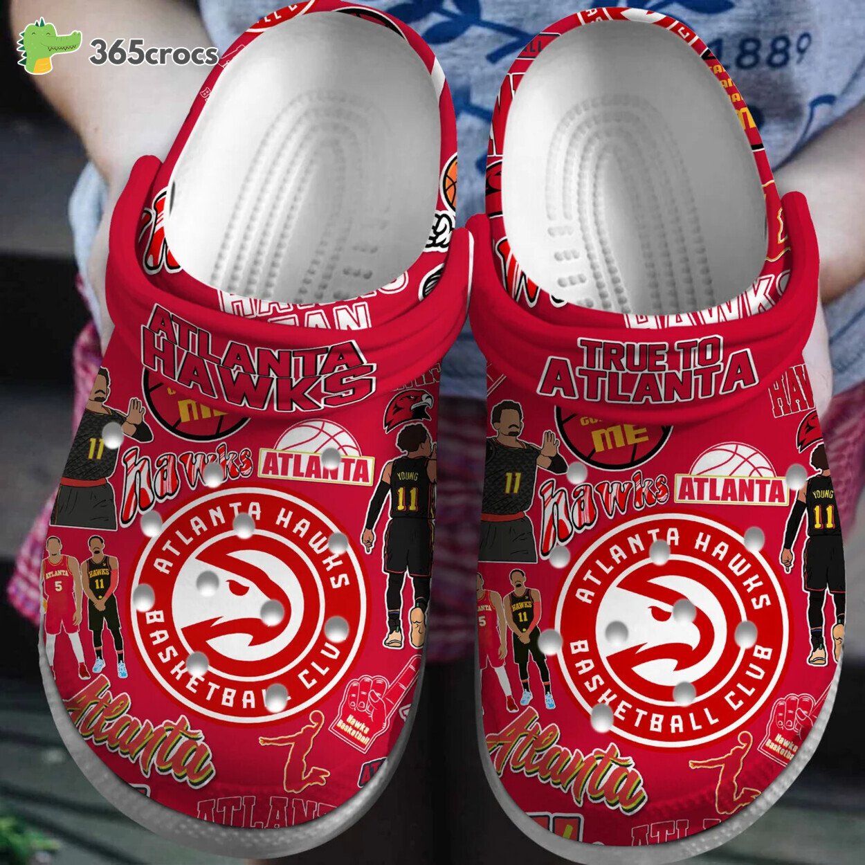 Atlanta Hawks Basketball Team NBA Sport Crocss Clogs Shoes Comfortable