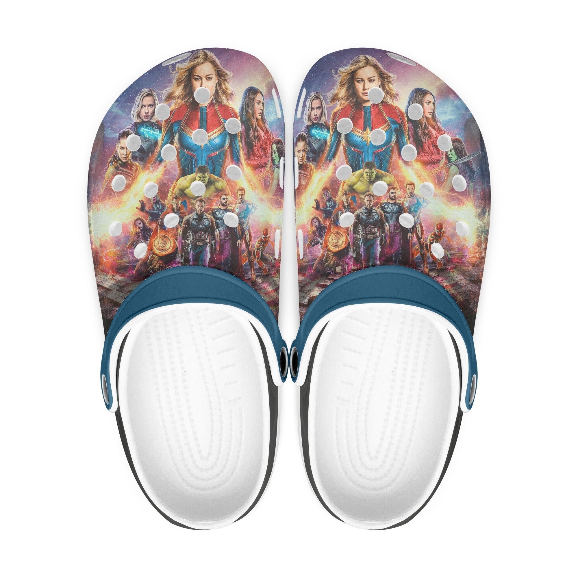 Avengers Endgame Clogs, Captain Marvel Clogs, Movie Clogs, Marrvel Clog Shoes Unisex, Superhero Clogs, Movie Sandals