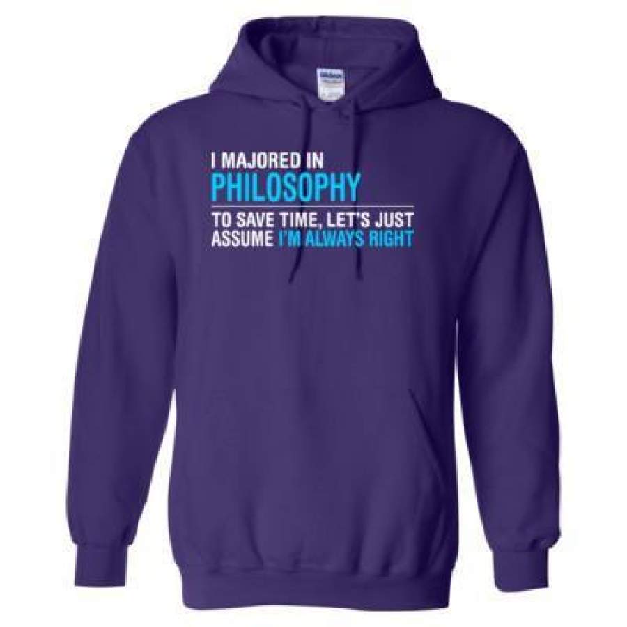 AGR I Majored In Philosophy To Save Time Lets Just Assume I Am Always Right – Heavy Blend™ Hooded Sweatshirt