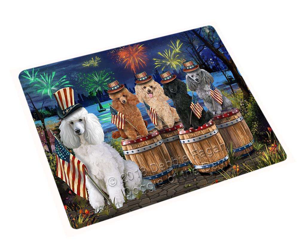 4Th Of July Independence Day Fireworks Poodles At The Lake Blanket Blnkt75504