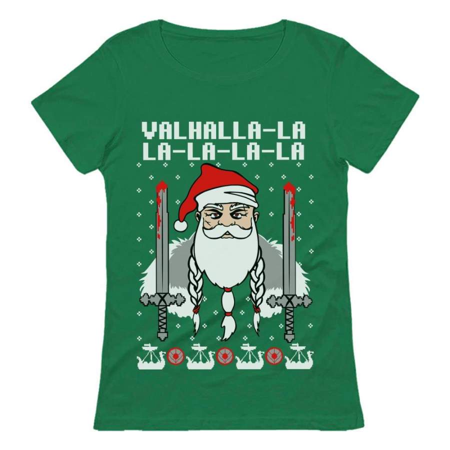 Viking Nordic God Valhalla Ugly Christmas Sweater Women T-Shirt