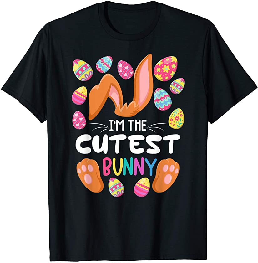 Cute Top I Cutest Bunny I Matching Family Easter Pajamas T-Shirt