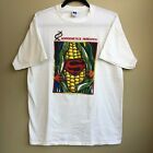 Vtg Agrigenetics Research Gmo Corn Superman Shirt Food Diet Vegan 90S Shirt