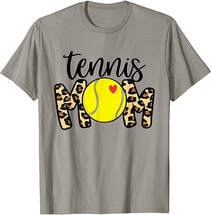 Tennis Mom Leopard Funny Tennis Mom Mother’s Day 2021 T-Shirt