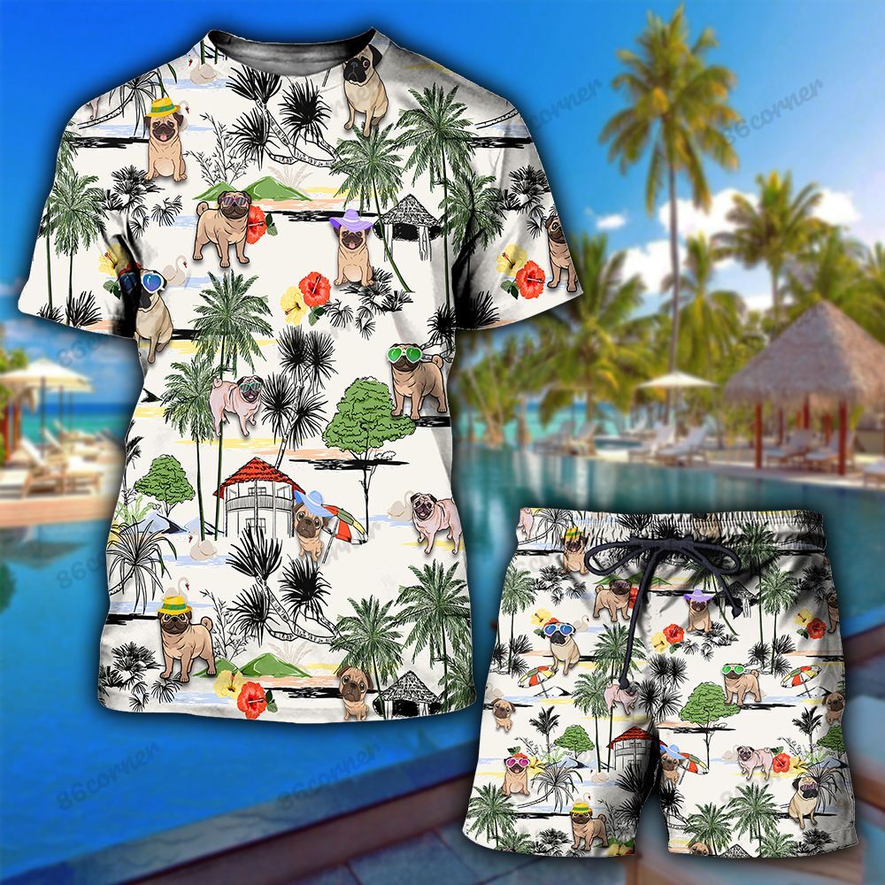 Pug Hawaiian Summer Tshirt And Hoodie 2 For Ha74510