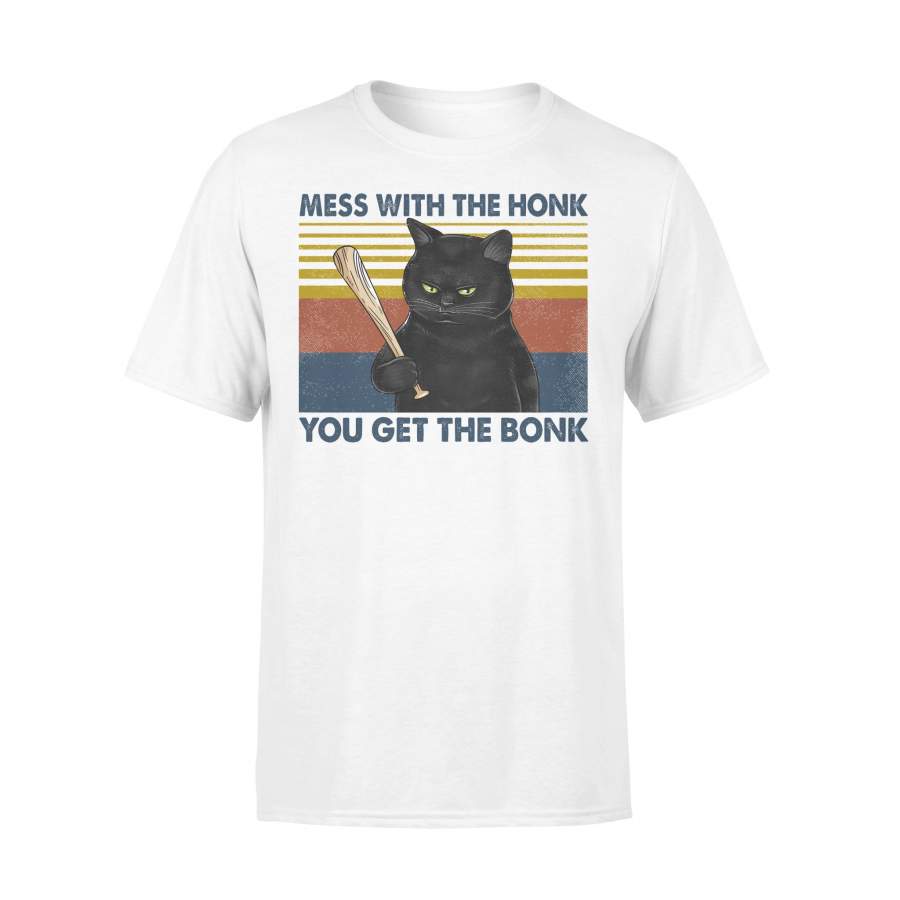 Cat Mess With The Honk You Get The Bonk Vintage T-shirt